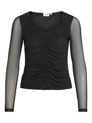 VIBINKA L/S MESH TOP #4 Black