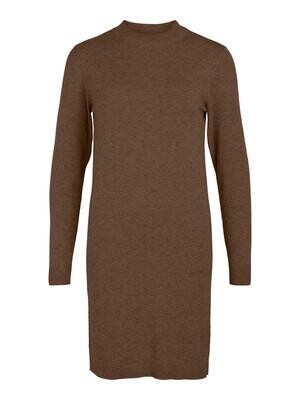 OBJTHESS L/S KNIT DRESS NOOS Dark Earth/MELANGE C