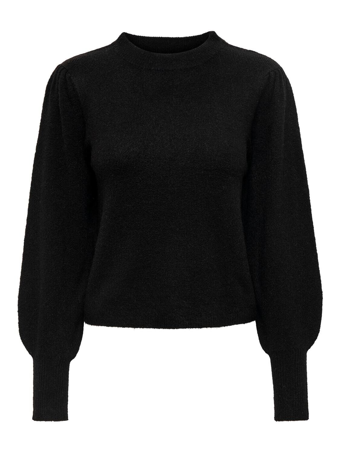 JDYELANOR L/S REVERSIBLE PULLOVER KNT Black