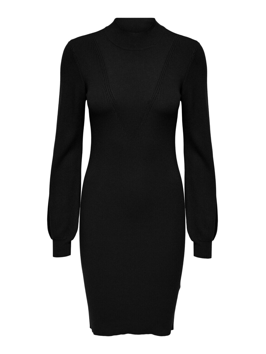 JDYPLUM REBA L/S DRESS KNT Black