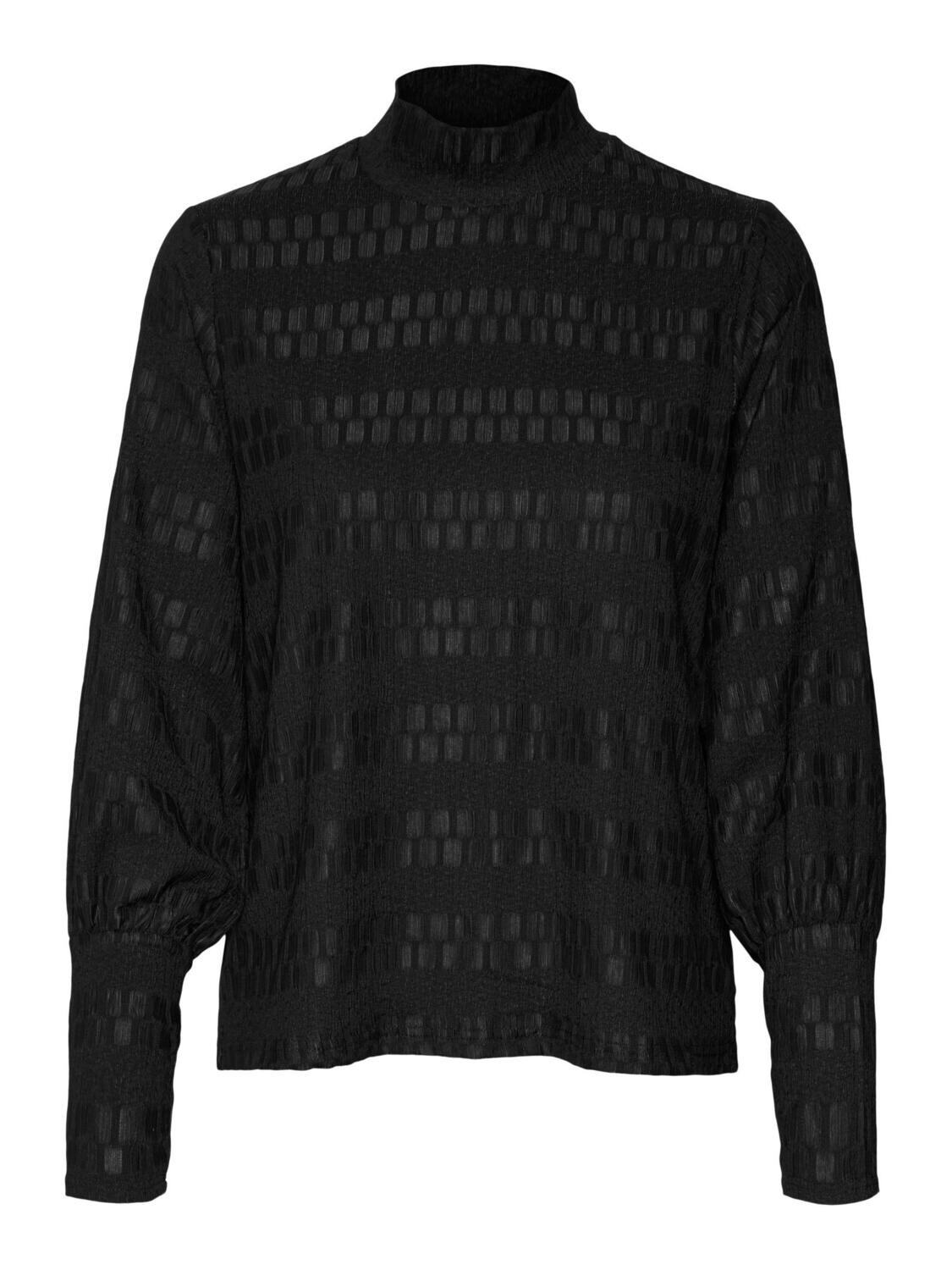 VMGRY LS HIGH NECK TOP JRS Black