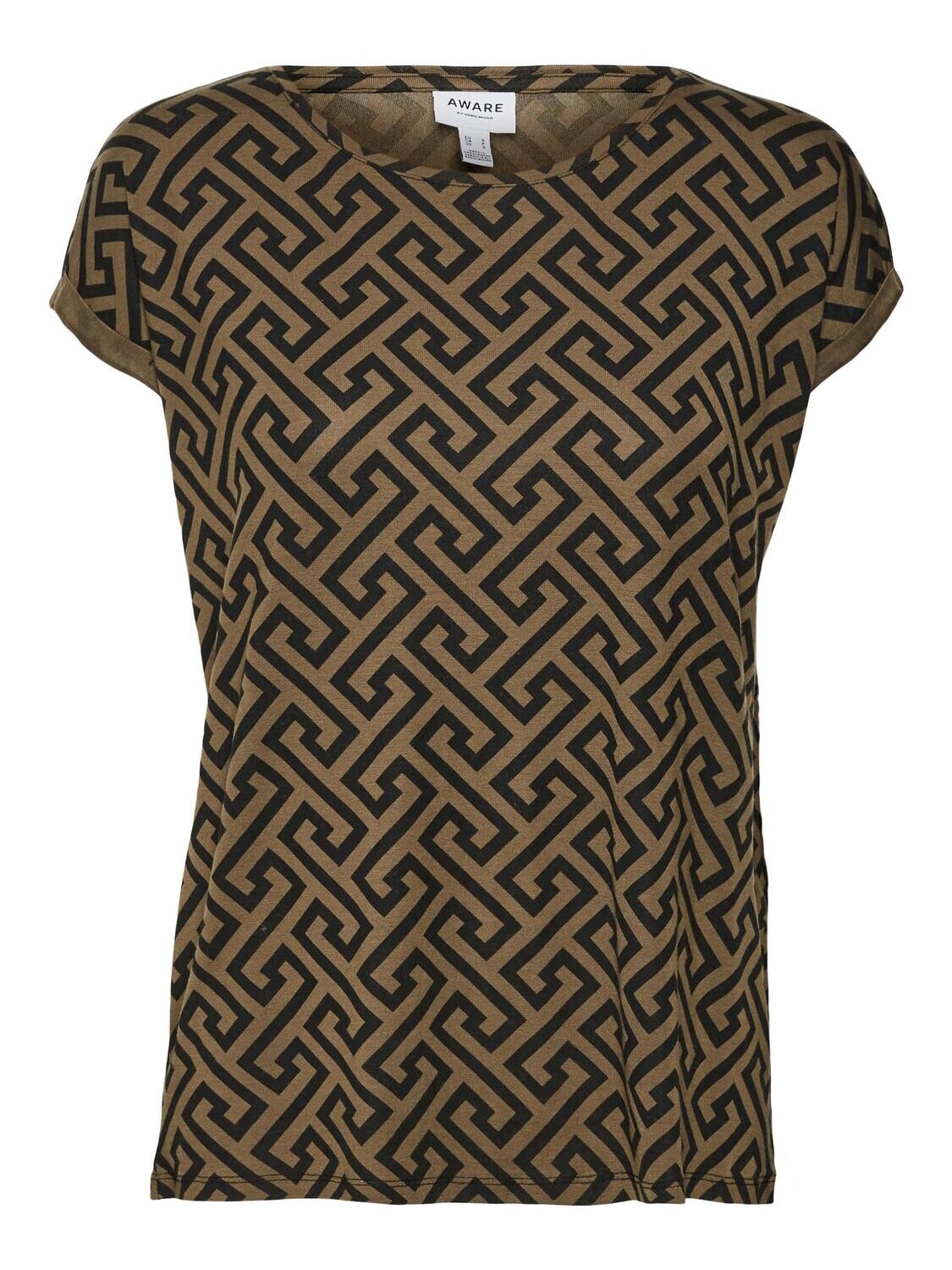 VMAVA PLAIN SS TOP MULTI AOP NOOS GA Black/IVY GREEN