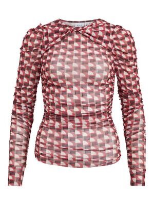 VICHERRIES L/S MESH TOP/KA Old Rose-FUNKY PRINT