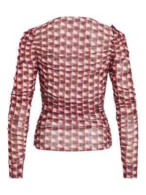 VICHERRIES L/S MESH TOP/KA Old Rose-FUNKY PRINT