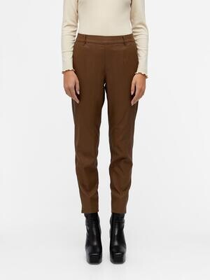 OBJBELLE LISA COATED PANT NOOS Dark Earth