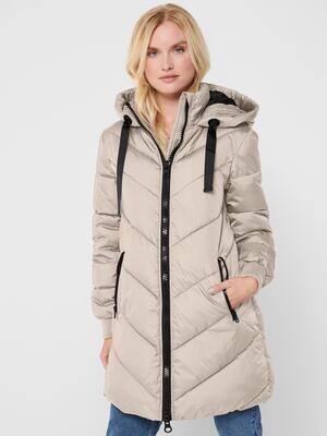 JDYSKYLAR PADDED HOOD JACKET OTW NOOS Whitecap Gray/BLACK