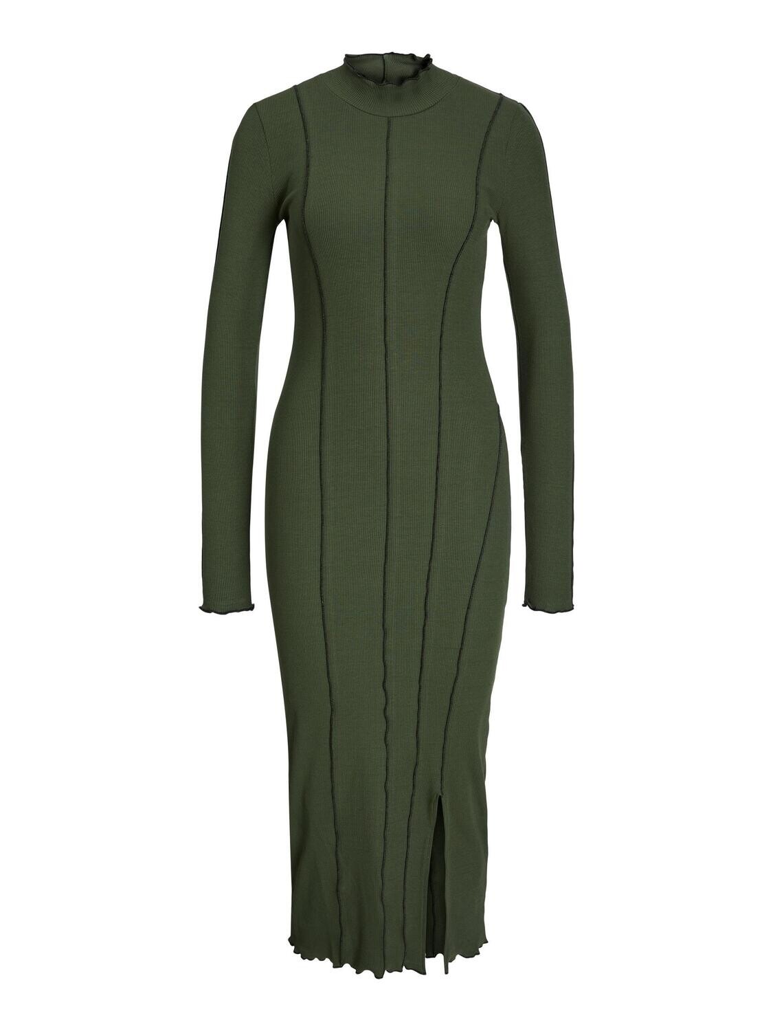 JXSIA LS STRETCH DRESS Kombu Green-BLACK BABYLOCK