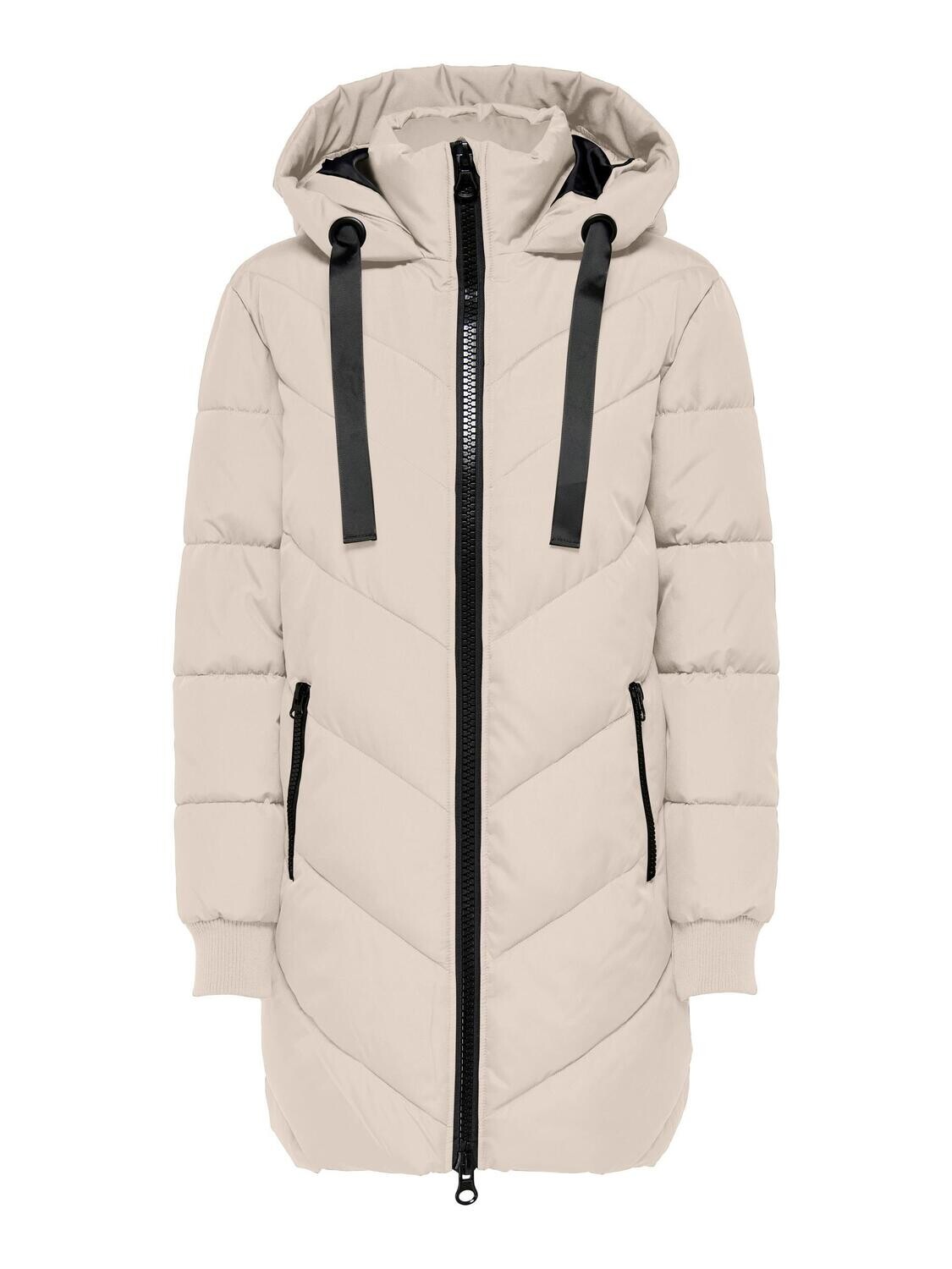 JDYSKYLAR PADDED HOOD JACKET OTW NOOS Whitecap Gray/BLACK