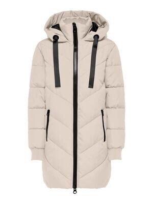 JDYSKYLAR PADDED HOOD JACKET OTW NOOS Whitecap Gray/BLACK