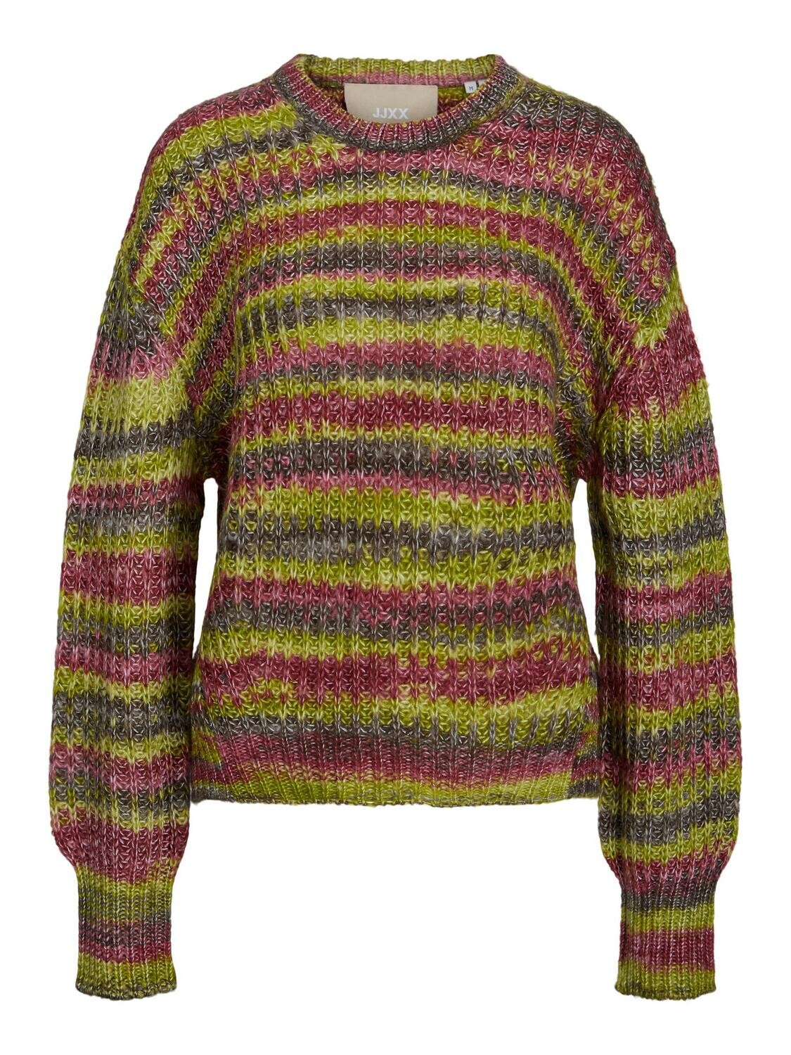 JXSIMONE SPACE DYE CREW NECK KNIT NOOS Woodbine//multi spac