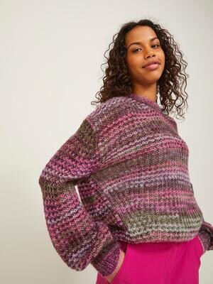 JXSIMONE SPACE DYE CREW NECK KNIT NOOS Grape Wine//multi sp