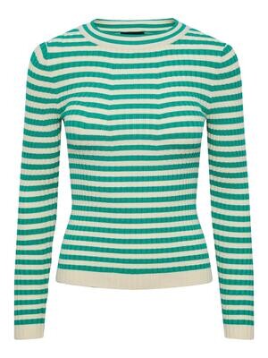 PCCRISTA LS O-NECK KNIT NOOS BC Parakeet/WITH BIRCH