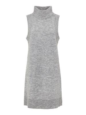 OBJLAUREN S/L KNIT WAISTCOAT DRESS REP Light Grey Melange