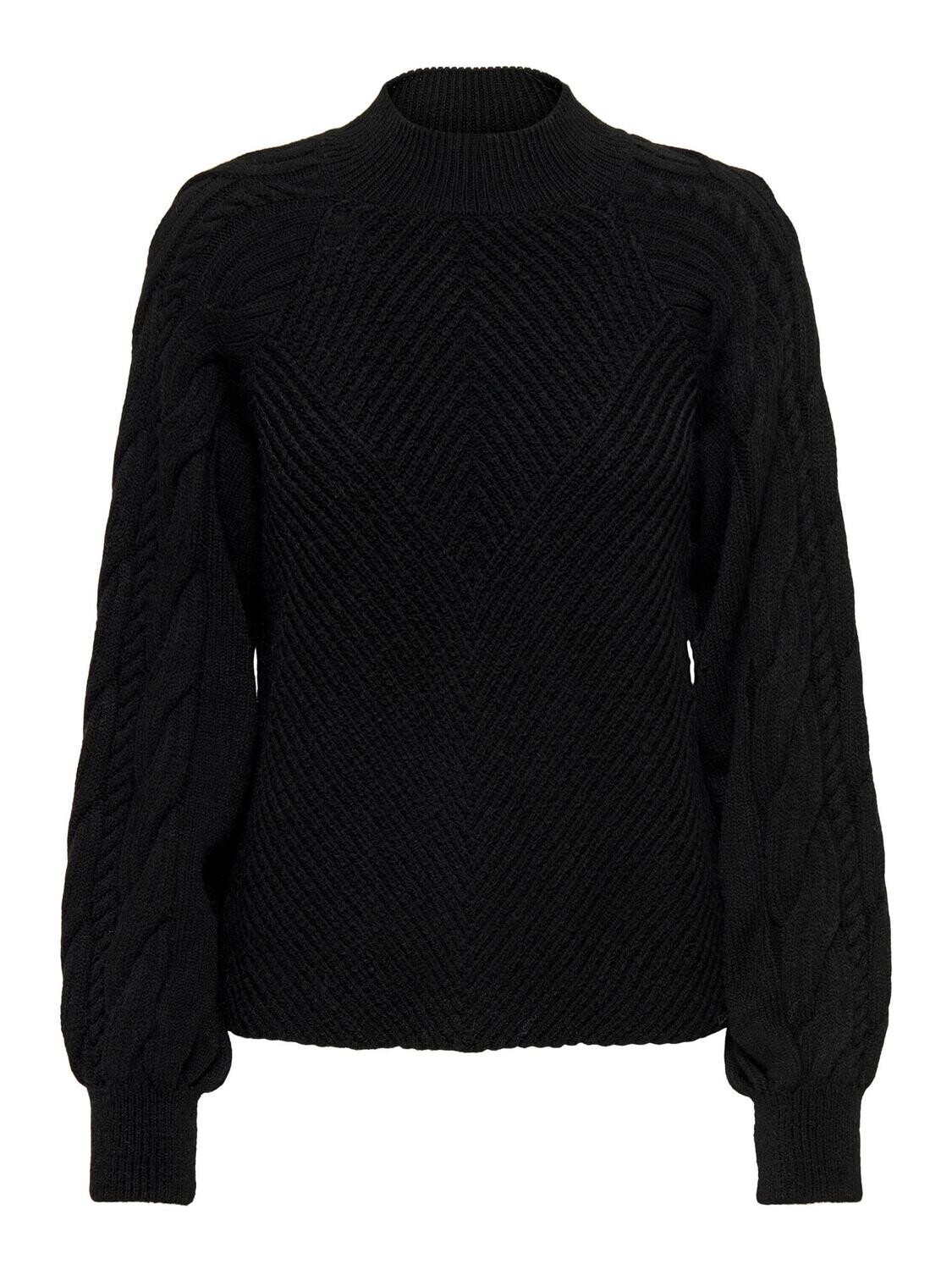 ONLLEISE FREYA LS HIGH NECK PULLOVER KNT Black