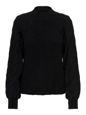 ONLLEISE FREYA LS HIGH NECK PULLOVER KNT Black