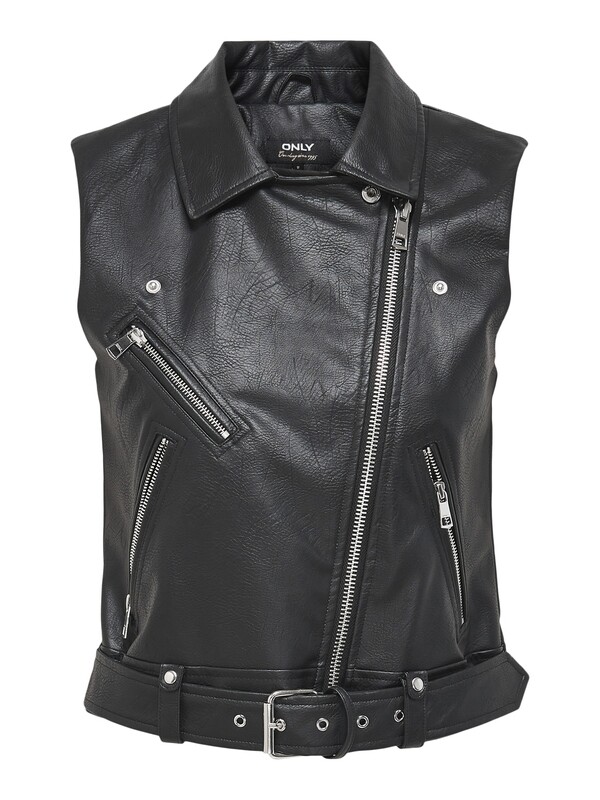 ONLVERA FAUX LEATHER WAISTCOAT OTW Black