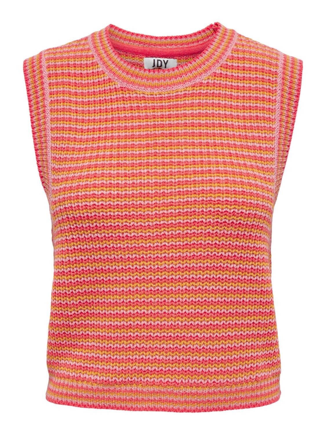 JDYVERA O-NECK VEST KNT Spiced Coral-W MIERAL YELLOW N