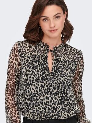 ONLDITSY L/S BLOUSE WVN NOOS Black/LEONORA