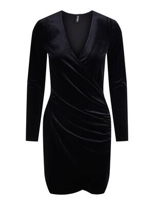 PCNAJA LS VELVET DRESS D2D Black