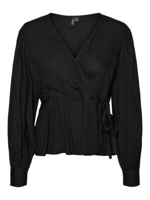 VMKITTIE MDOT LS WRAP TOP WVN Black