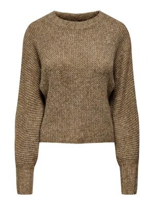 ONLCHUNKY L/S BAT WOOL PULLOVER CC KNT Walnut-W. MELANGE