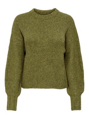 ONLCHUNKY L/S BAT WOOL PULLOVER CC KNT Green Moss/W. MELANG