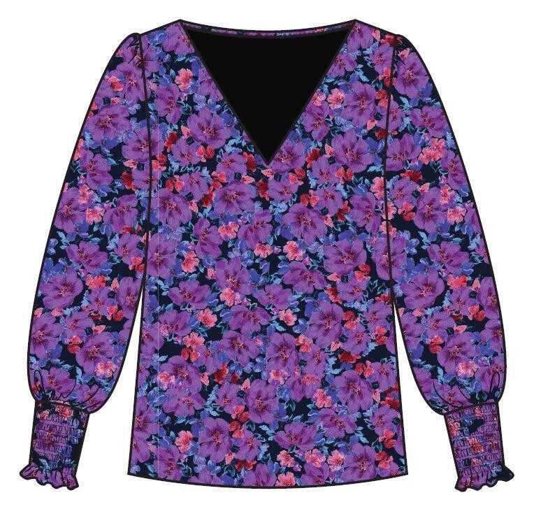 VITYLLAS ACE V-NECK L/S TOP/SU/LS Black-Ace