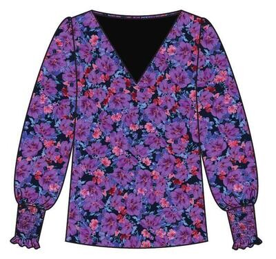 VITYLLAS ACE V-NECK L/S TOP/SU/LS Black-Ace