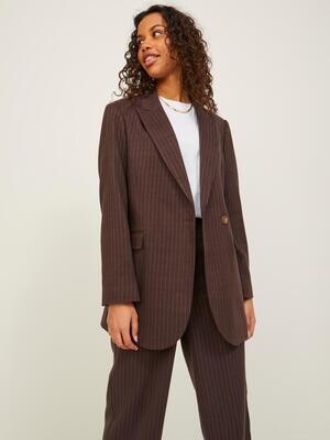 JXMARY-PINSTRIPE BLAZER Mulch/Pinstripe