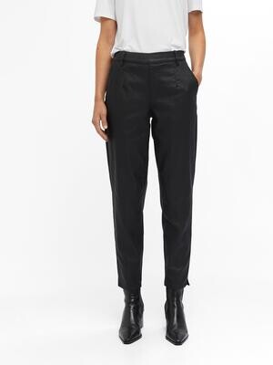OBJBELLE LISA COATED PANT NOOS Black