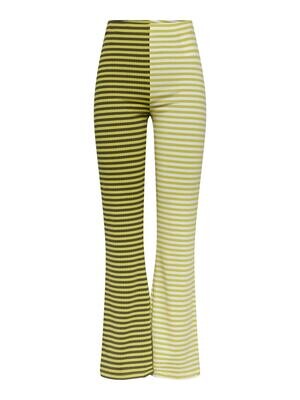 PCAYA HW FLARED PANTS D2D Daiquiri Green/Block