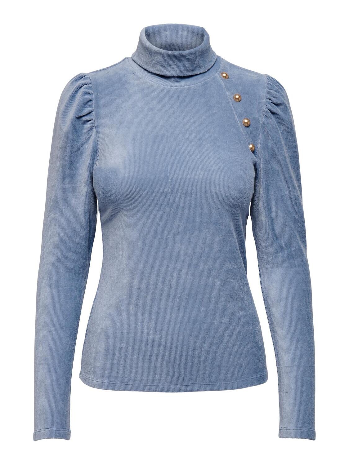 ONLLELA L/S ROLLNECK SHOULDER TOP CS JRS Country Blue