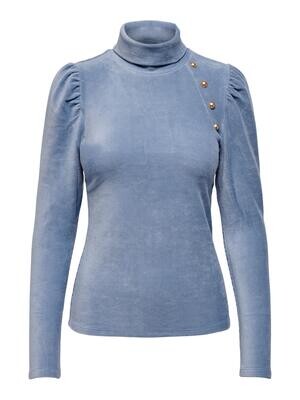 ONLLELA L/S ROLLNECK SHOULDER TOP CS JRS Country Blue