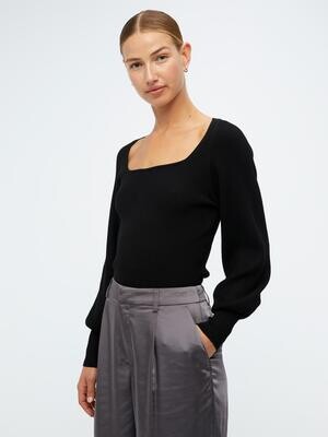 OBJAGNES L/S KNIT PULLOVER 124 .C Black