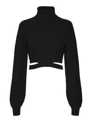 NMBERGHAN L/S ROLL NECK KNIT Black