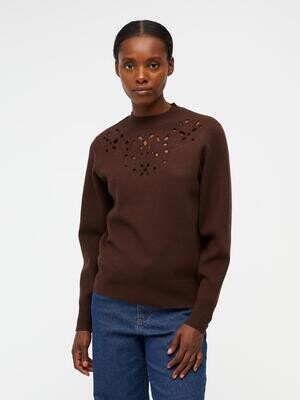 OBJREYNARD L/S HIGH KNIT PULLOVER 124 .C Java