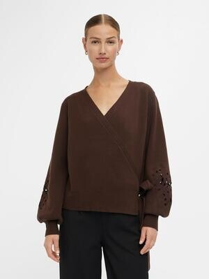 OBJREYNARD L/S KNIT WRAP CARDIGAN 124 .C Java