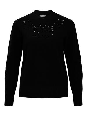OBJREYNARD L/S HIGH KNIT PULLOVER 124 .C Black