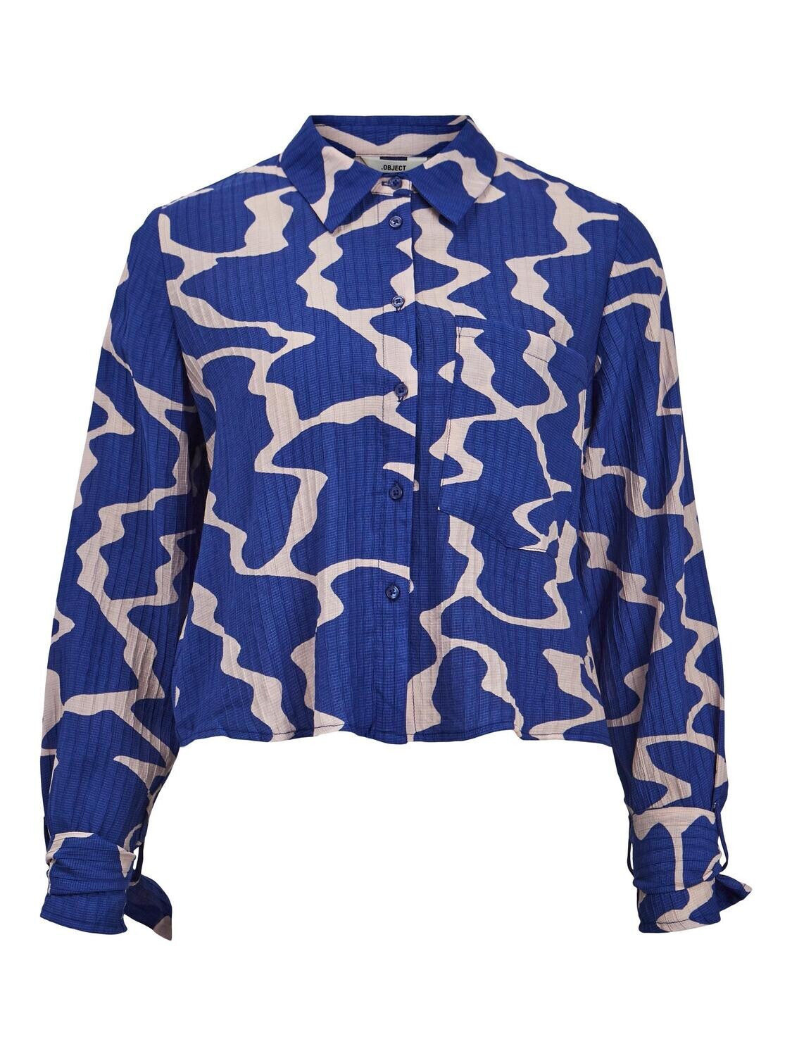 OBJVANJA L/S SHIRT 124 Clematis Blue-Hushed violet