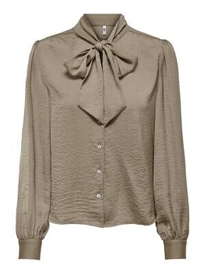 JDYMARNIA L/S BOW TOP WVN Walnut