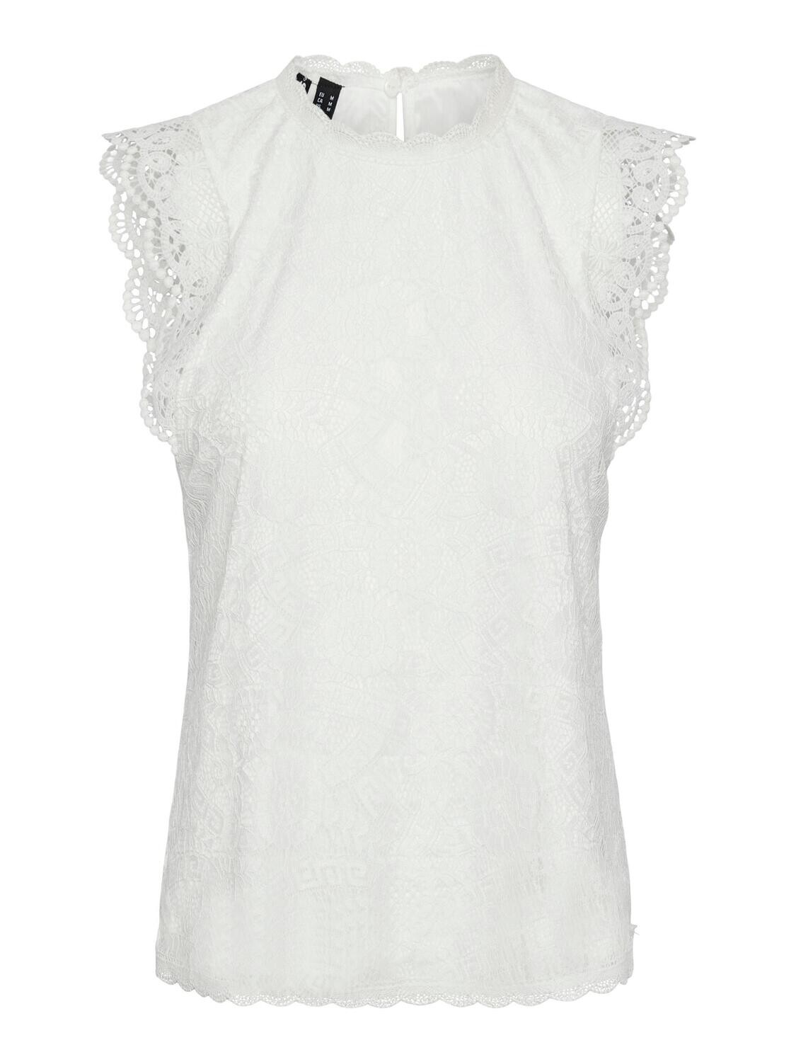 PCOLLINE SL LACE TOP NOOS BC Cloud Dancer