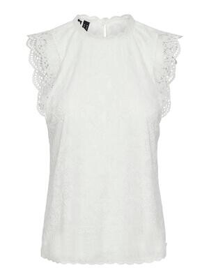 PCOLLINE SL LACE TOP NOOS BC Cloud Dancer