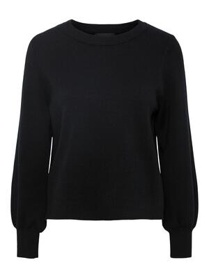 PCJENNA LS O-NECK KNIT NOOS BC Black