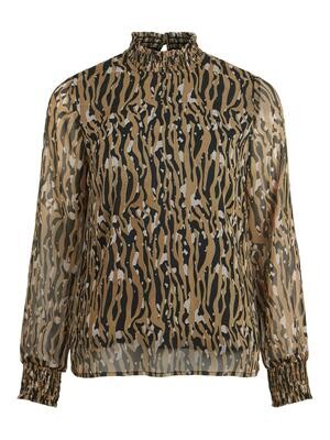 VIFALIA HIGH NECK L/S TOP/SU/LC Black-Ana