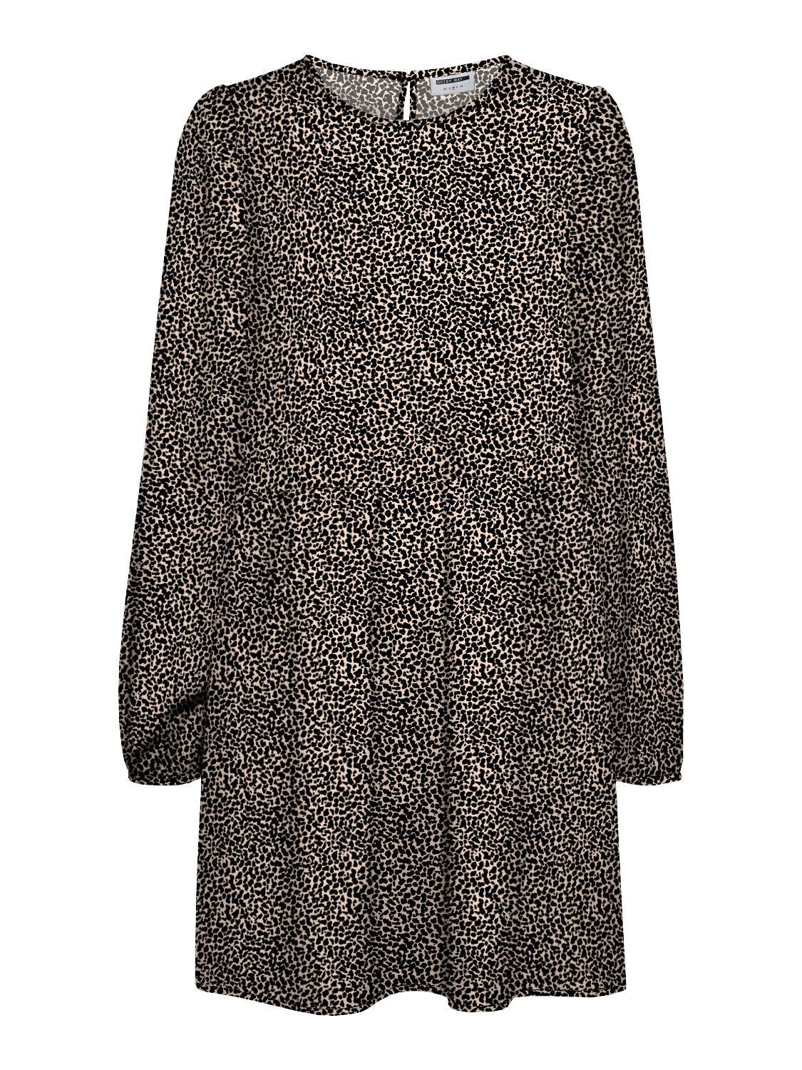 NMCLARA L/S SHORT DRESS Black-LEO