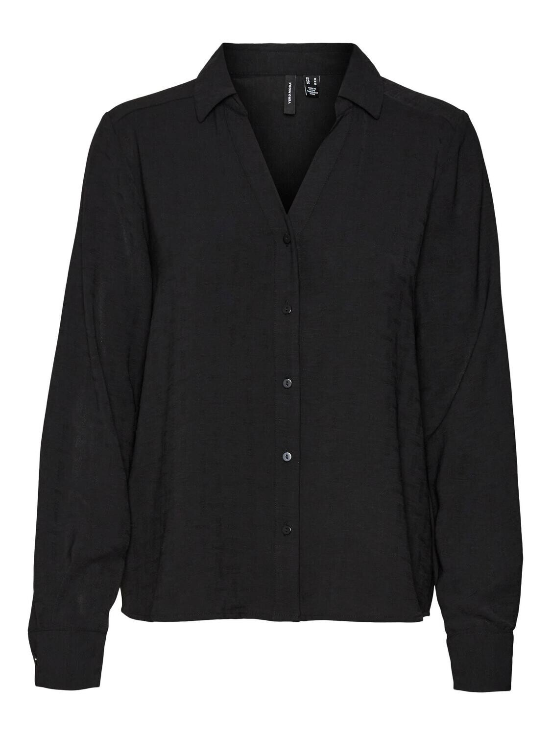 VMVIGGA LS V-NECK SHIRT WVN Black