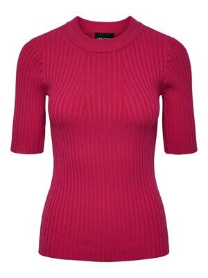 PCCRISTA 2/4 O-NECK KNIT NOOS BC Beetroot Purple