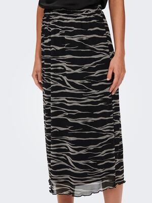 JDYELSA MESH SKIRT JRS Black-ZEBRA