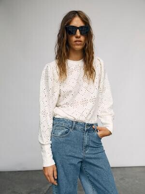 OBJFEODORA L/S TOP NOOS Cloud Dancer