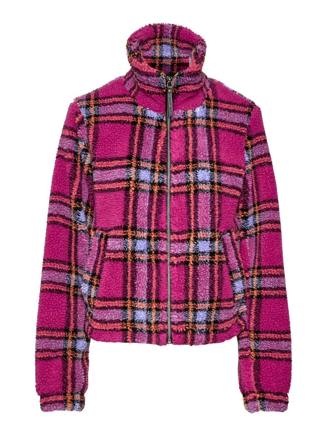 NMNICHELA L/S JACKET BG KO Festival Fuchsia-CHECKS N BLA